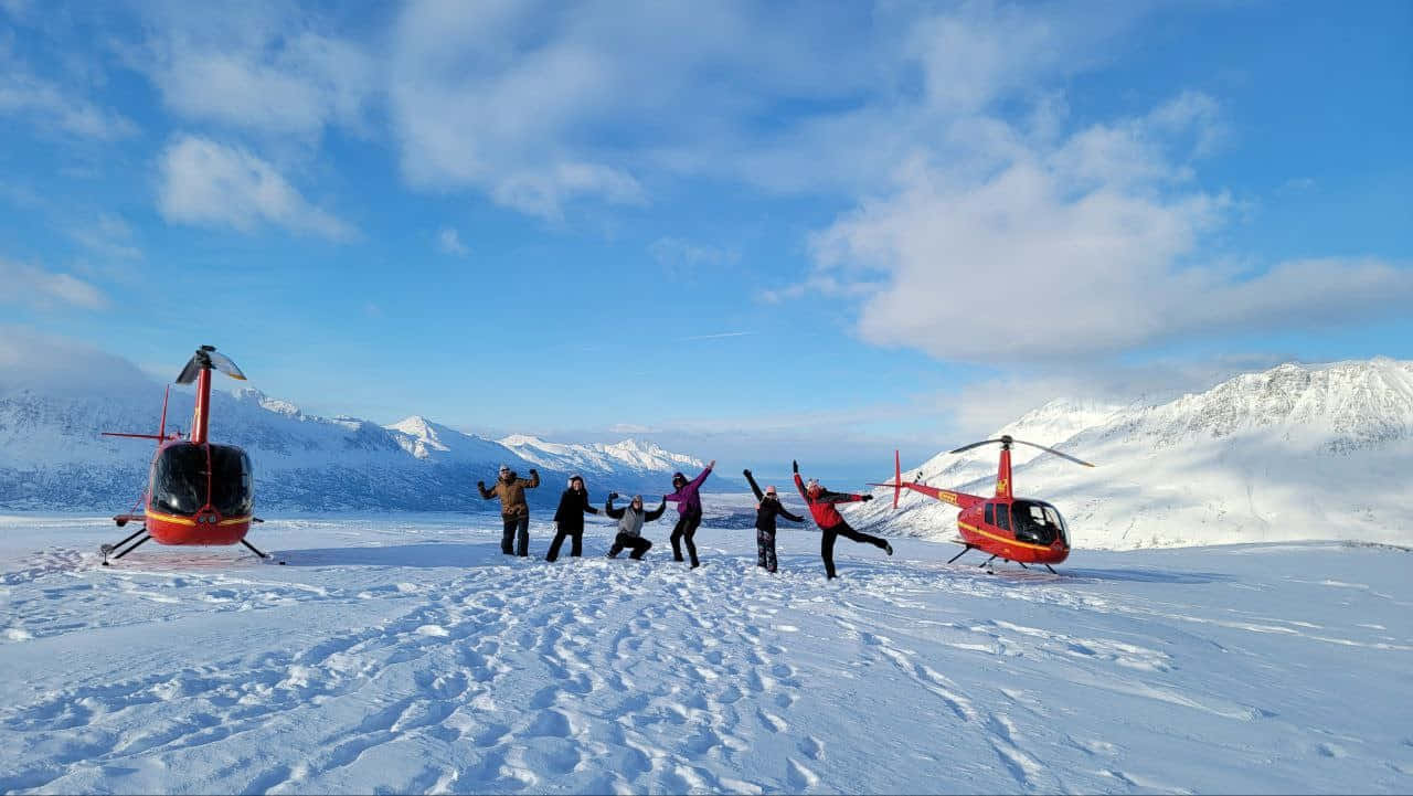 Полет на ледник Кник